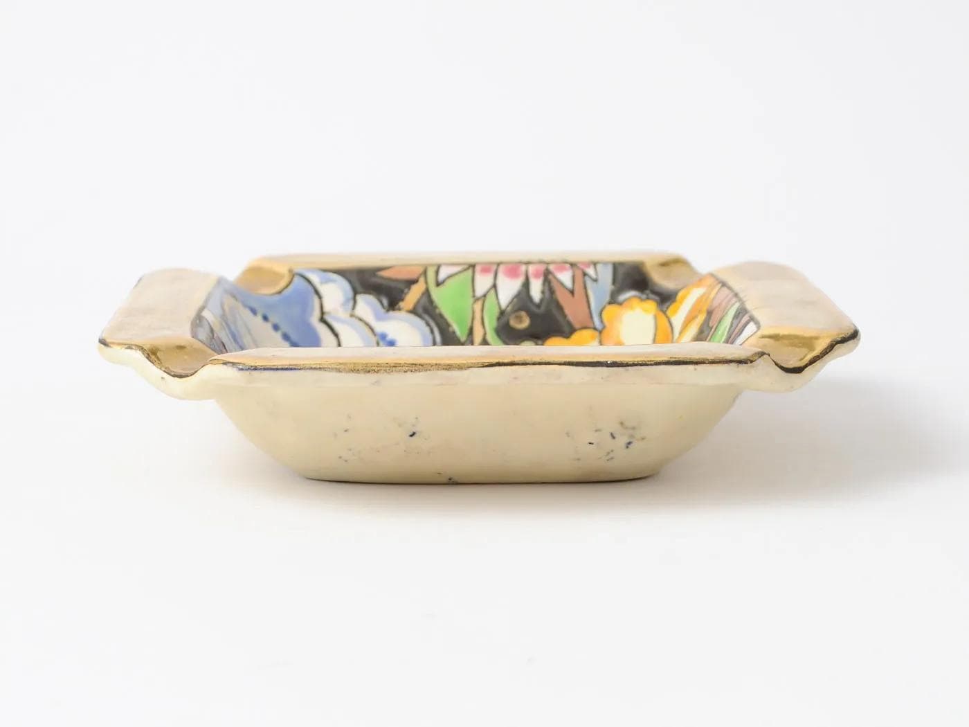 Popielnica Mikado, multikolor, ceramika, proj. R. Chevallier, Boch Freres Keramis, Belgia, lata 30. - 162092