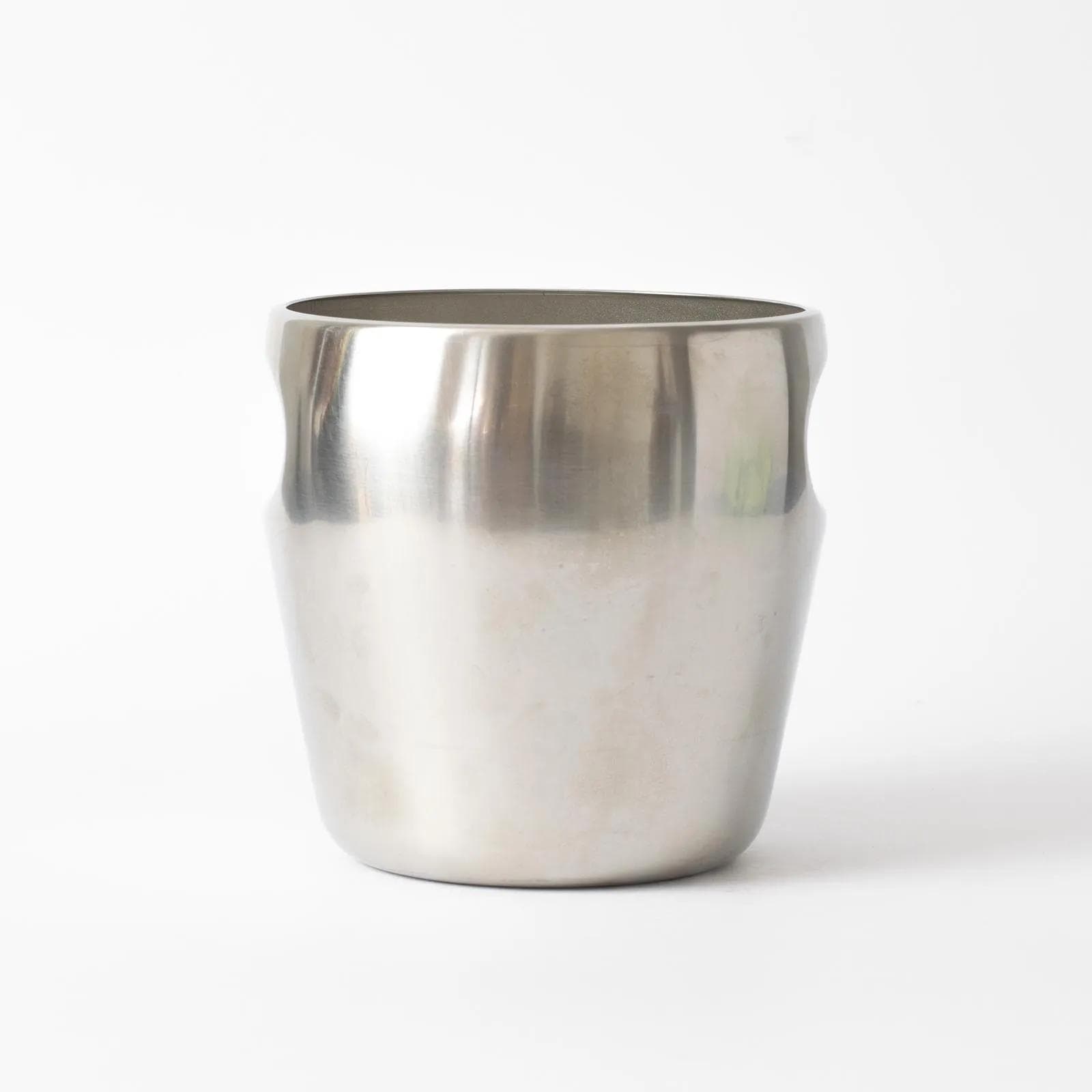 Pojemnik na lód, srebrny, stal, proj. L. Massoni, C. Mazzeri, Alessi, Włochy, lata 80. - 162086