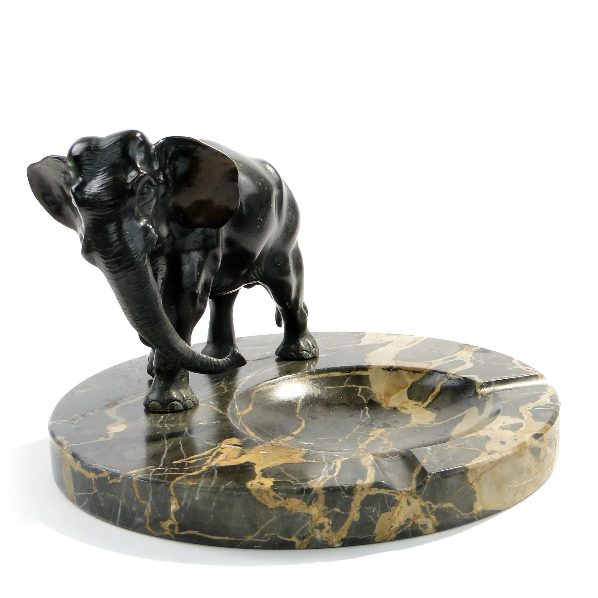 Cabinet Ashtray, black marble, bronze, Austria, 1910s - 162461