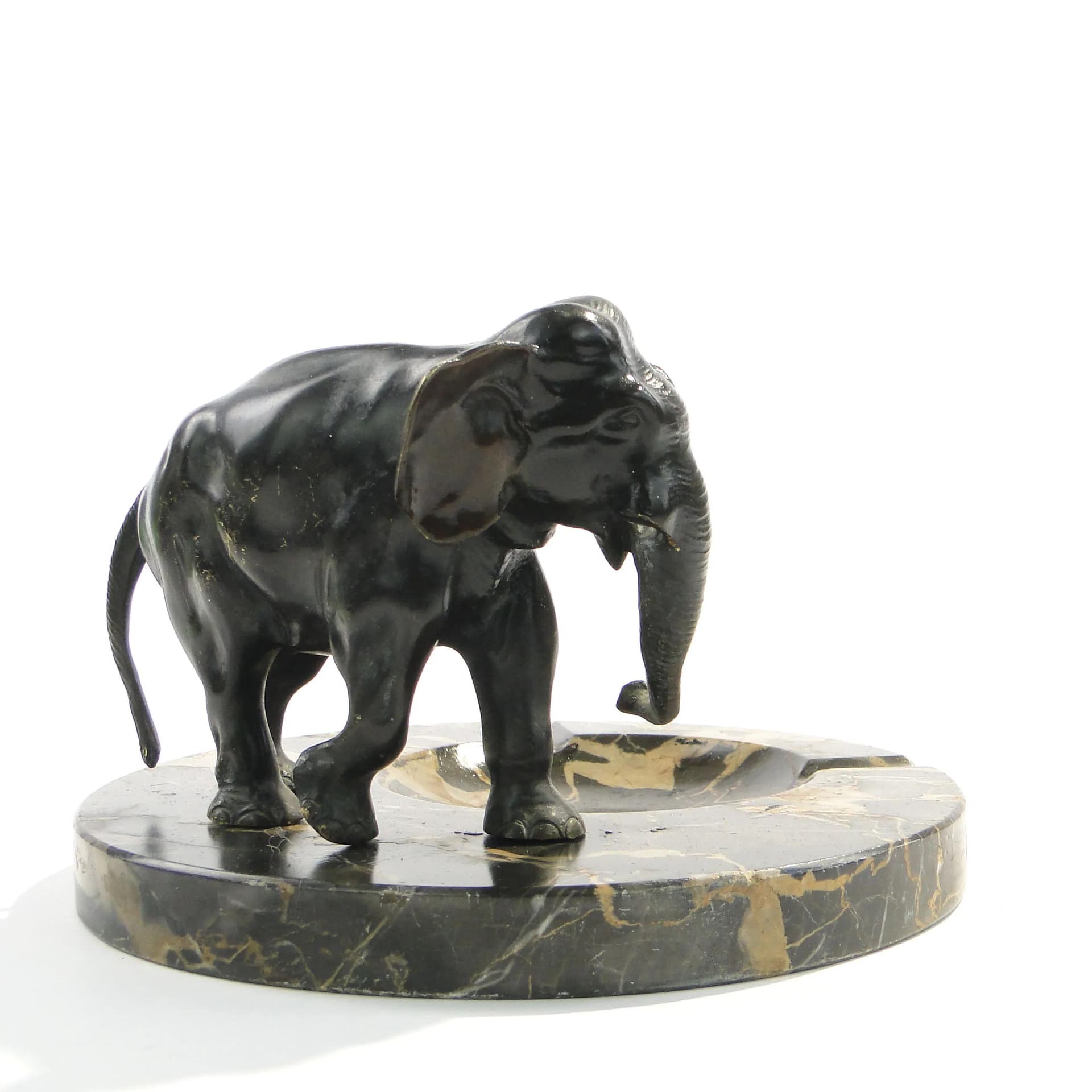 Cabinet Ashtray, black marble, bronze, Austria, 1910s - 162463