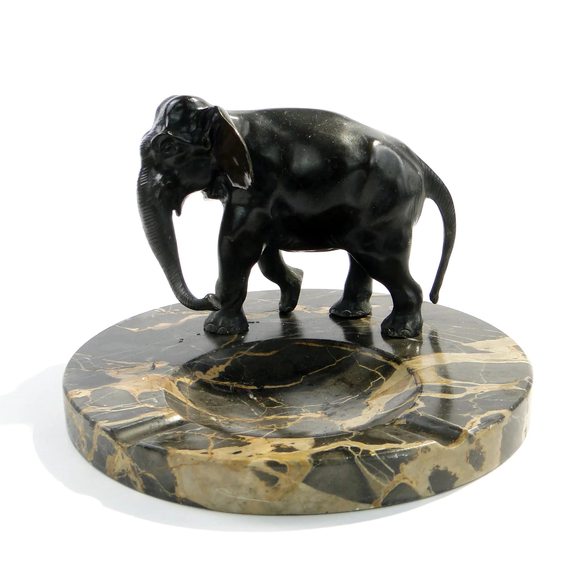 Cabinet Ashtray, black marble, bronze, Austria, 1910s - 162458