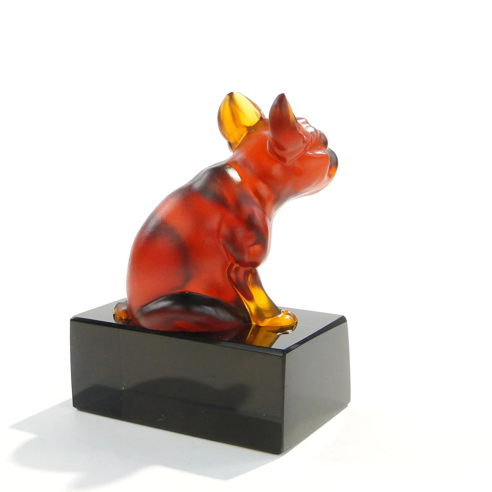 Figurka buldoga, multikolor, szkło, Daum, Francja, początek XX w. - 162444