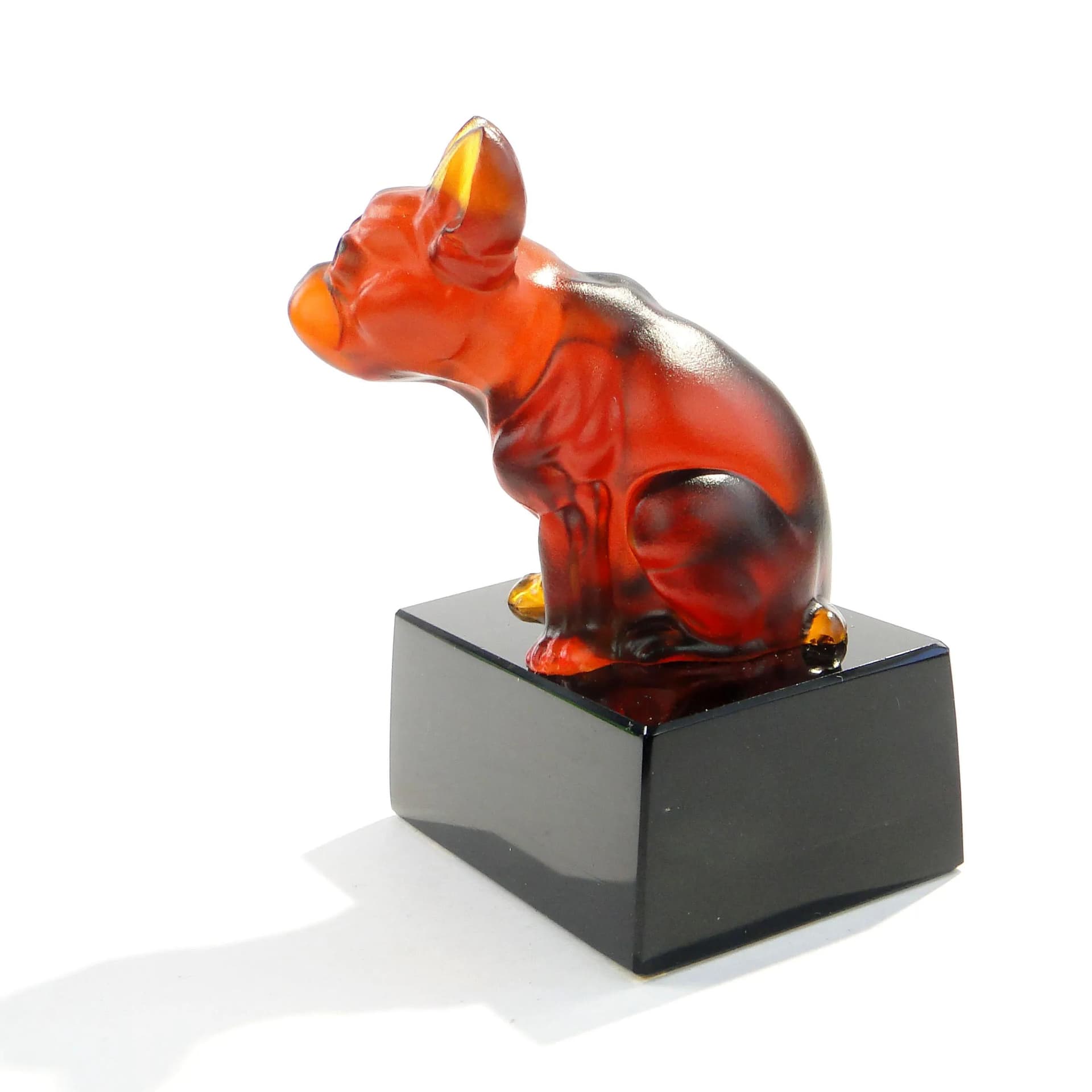 Figurka buldoga, multikolor, szkło, Daum, Francja, początek XX w. - 162445