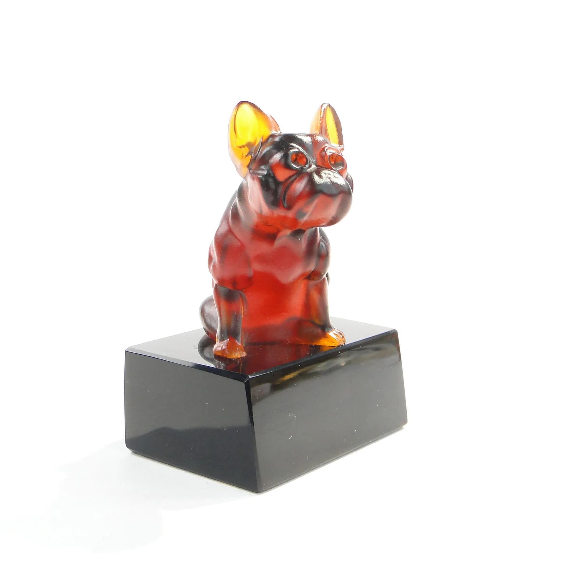 Figurka buldoga, multikolor, szkło, Daum, Francja, początek XX w. - 162440