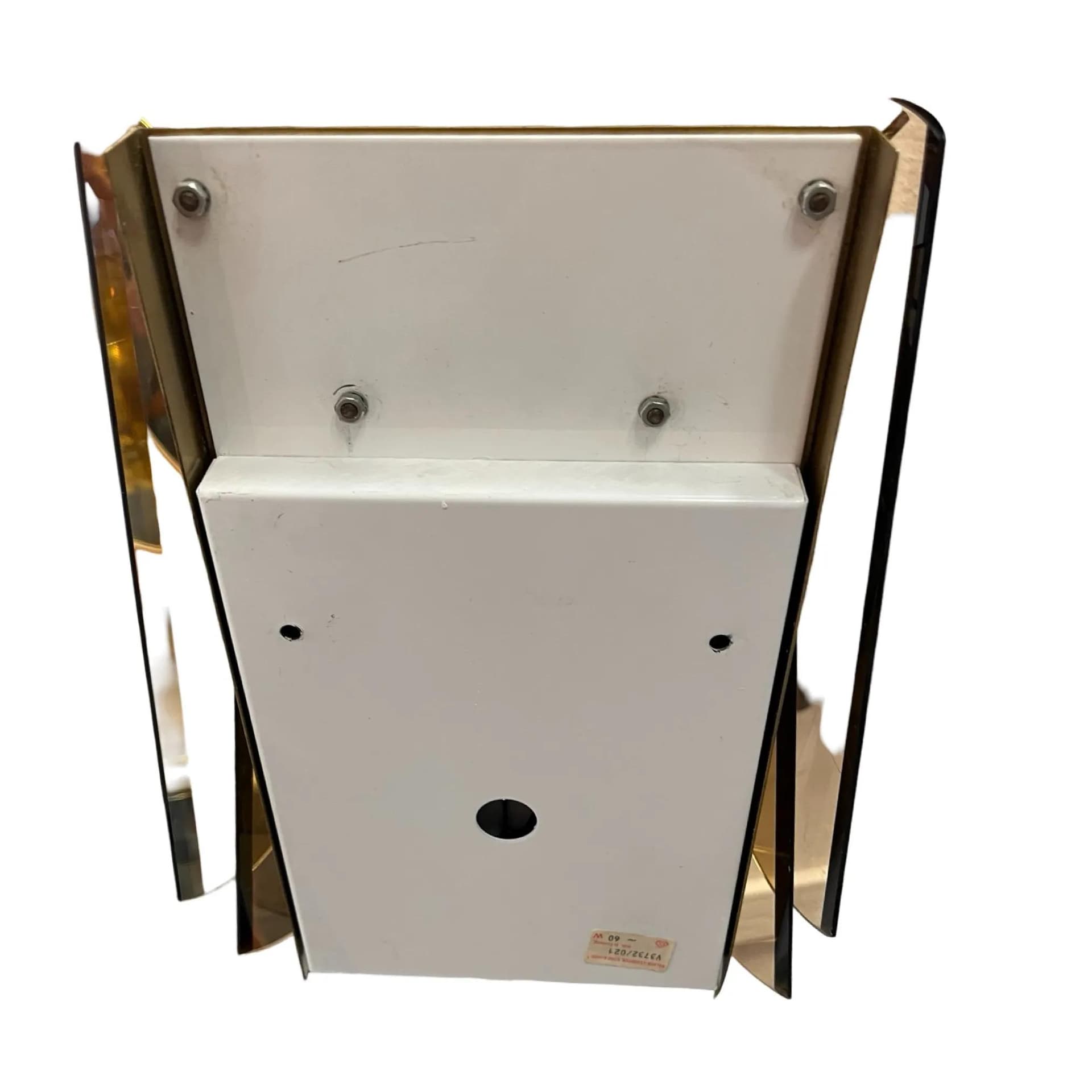 Kinkiet Hollywood Regency, złoty, mosiądz, szkło, Solken Leuchten, Niemcy, lata 70. - 163917