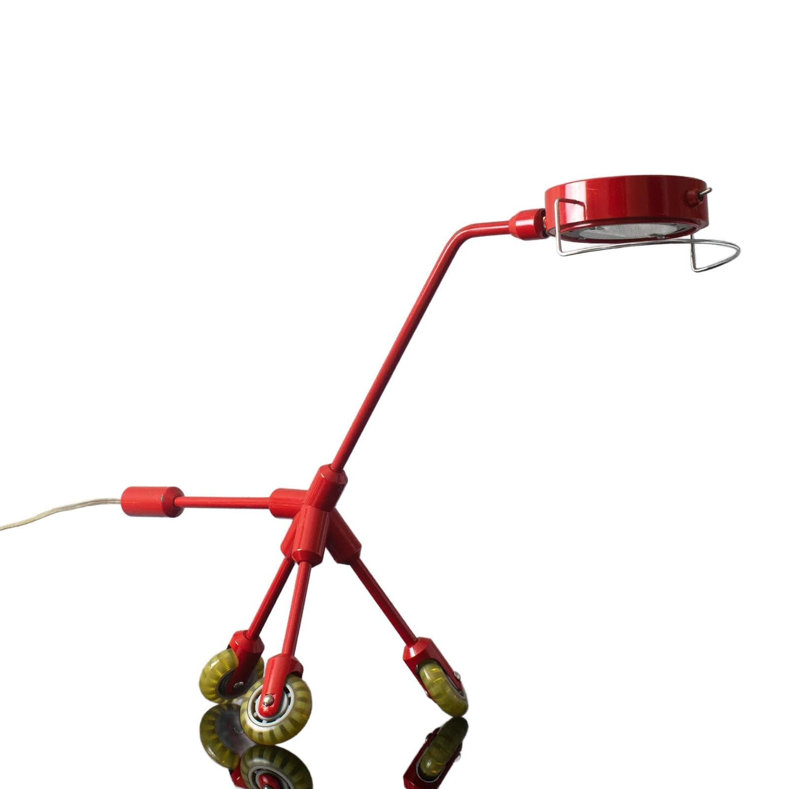 Lampa biurkowa Kila, czerwony, metal, proj. H. Allen, Ikea, Szwecja