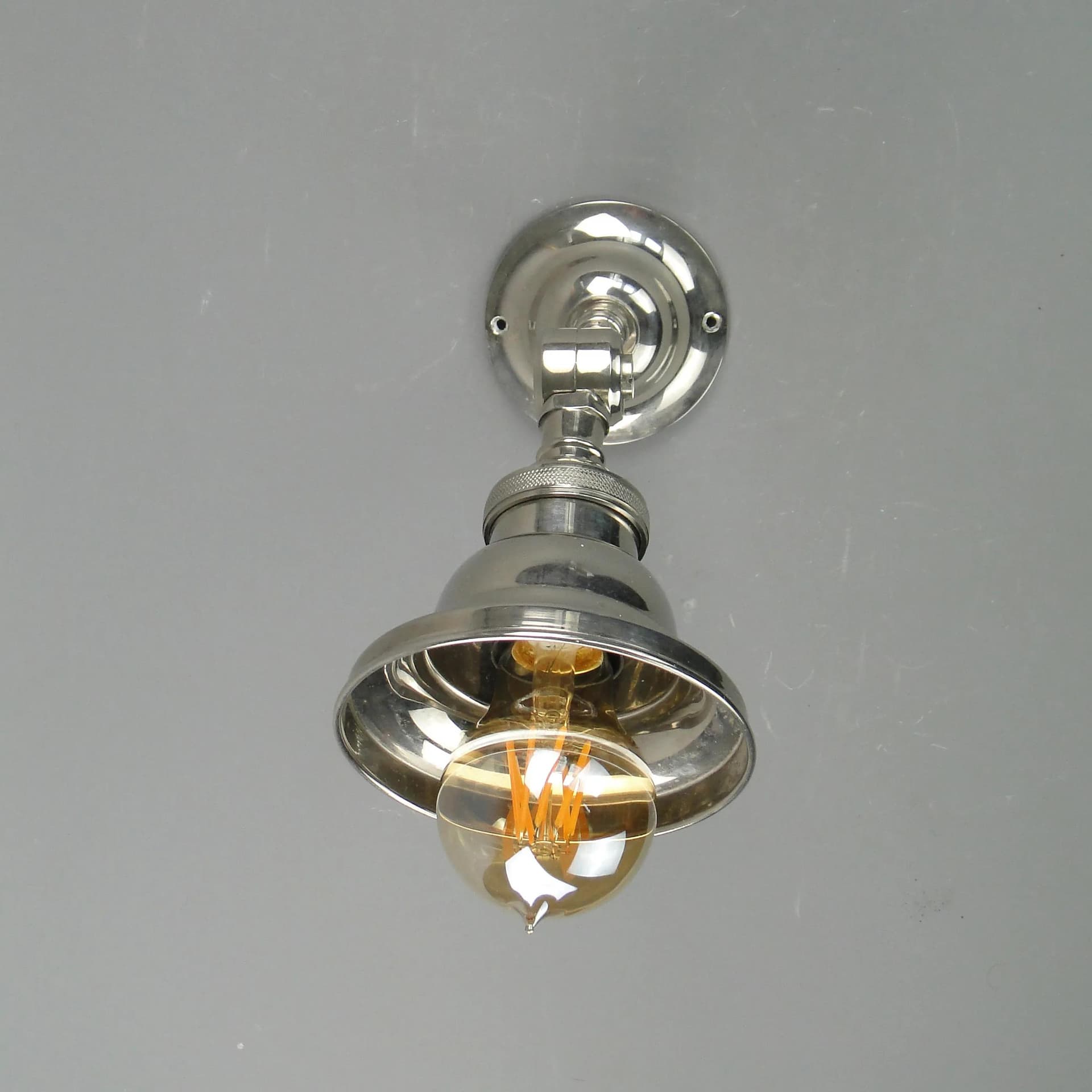 Wall sconce Art Deco, nickel-plated brass silver, United Kingdom, 1930s. - 162399