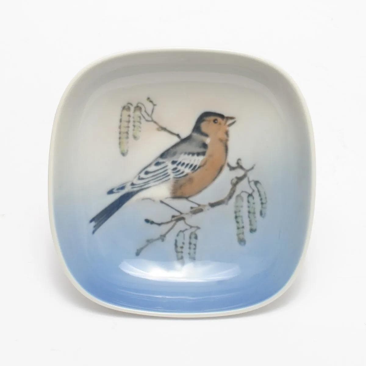 Talerz dekoracyjny, biały niebieski, porcelana, Royal Copenhagen, Dania, lata 60. - 164475