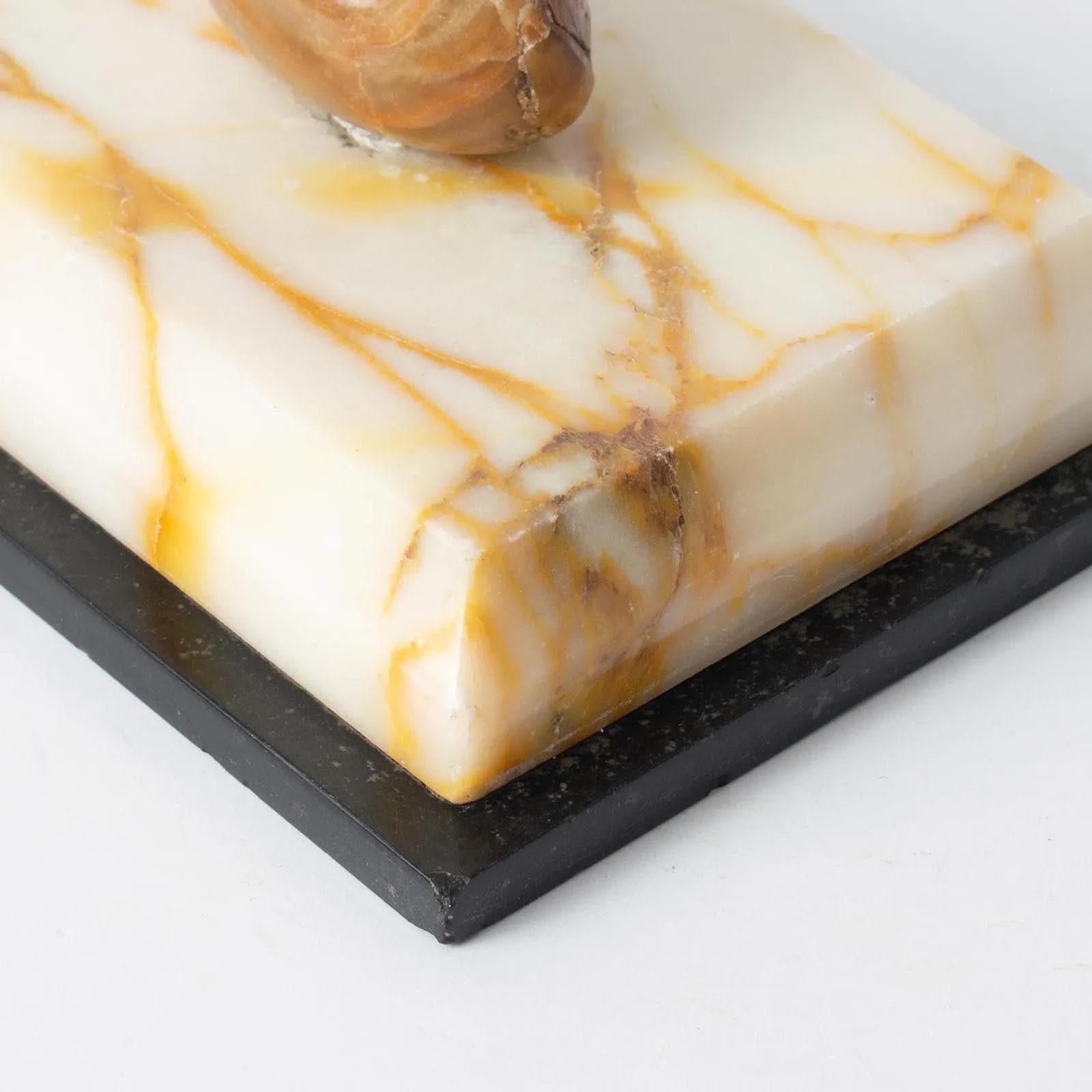 Paperweight Art Deco, black and beige marble, brown onyx, Poland, 1920s. - 164451