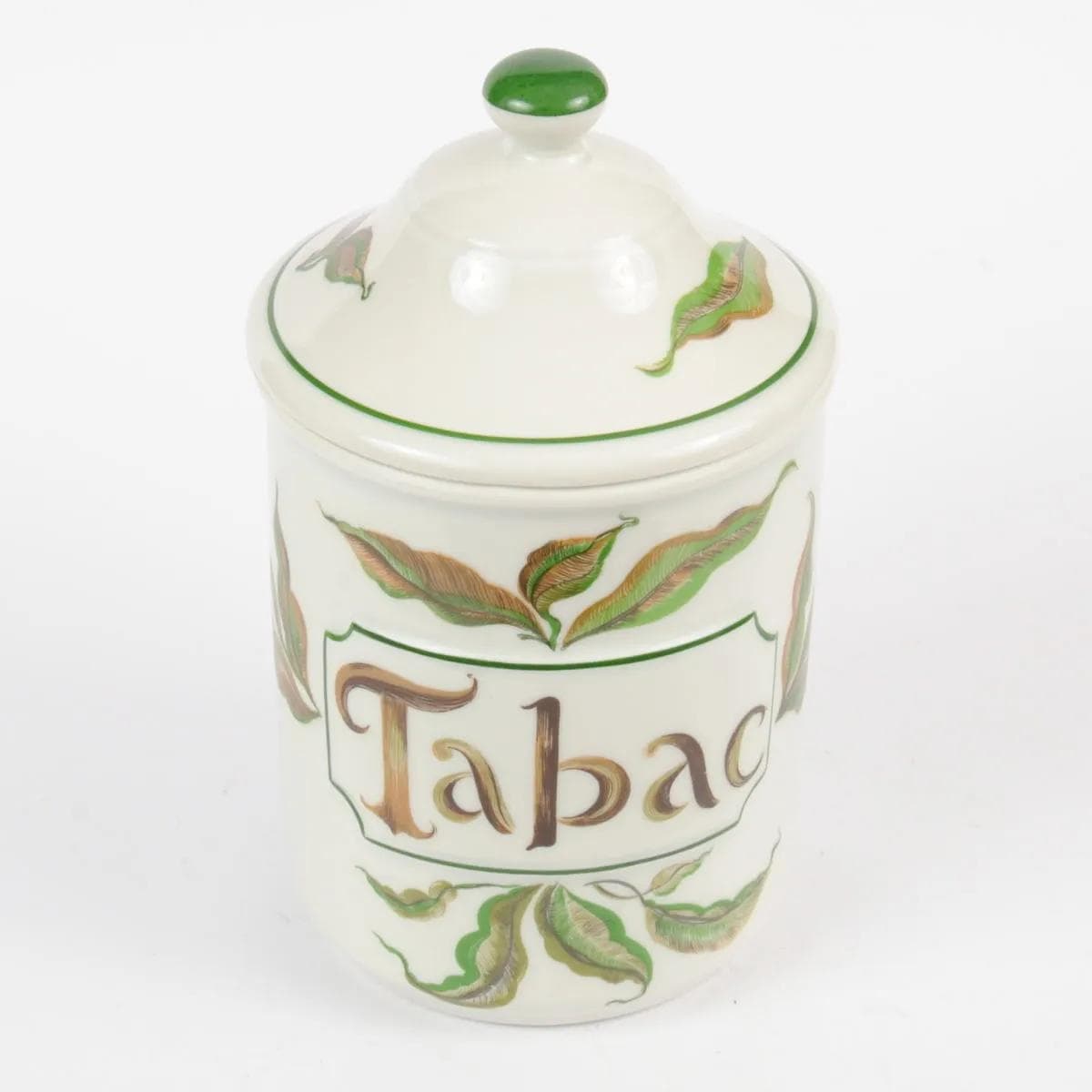 Jar, white brown green porcelain, Haviland Limoges France, France, 1960s. - 164446