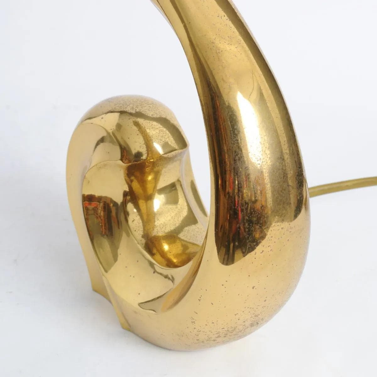 Table lamp, golden brass, France, 1970s. - 164389