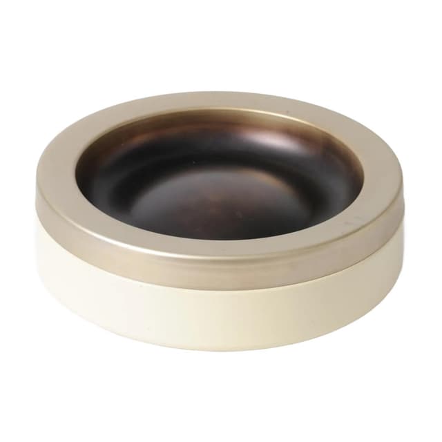 Patera, beżowy metal, tworzywo szare, proj. Studio Erre, Rexite, Włochy, lata 70. - WYMIARY