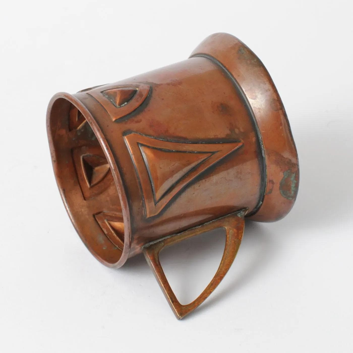 Glass holder, Art Nouveau, brown, brass, WMF, Germany, early 20th c. - 164900