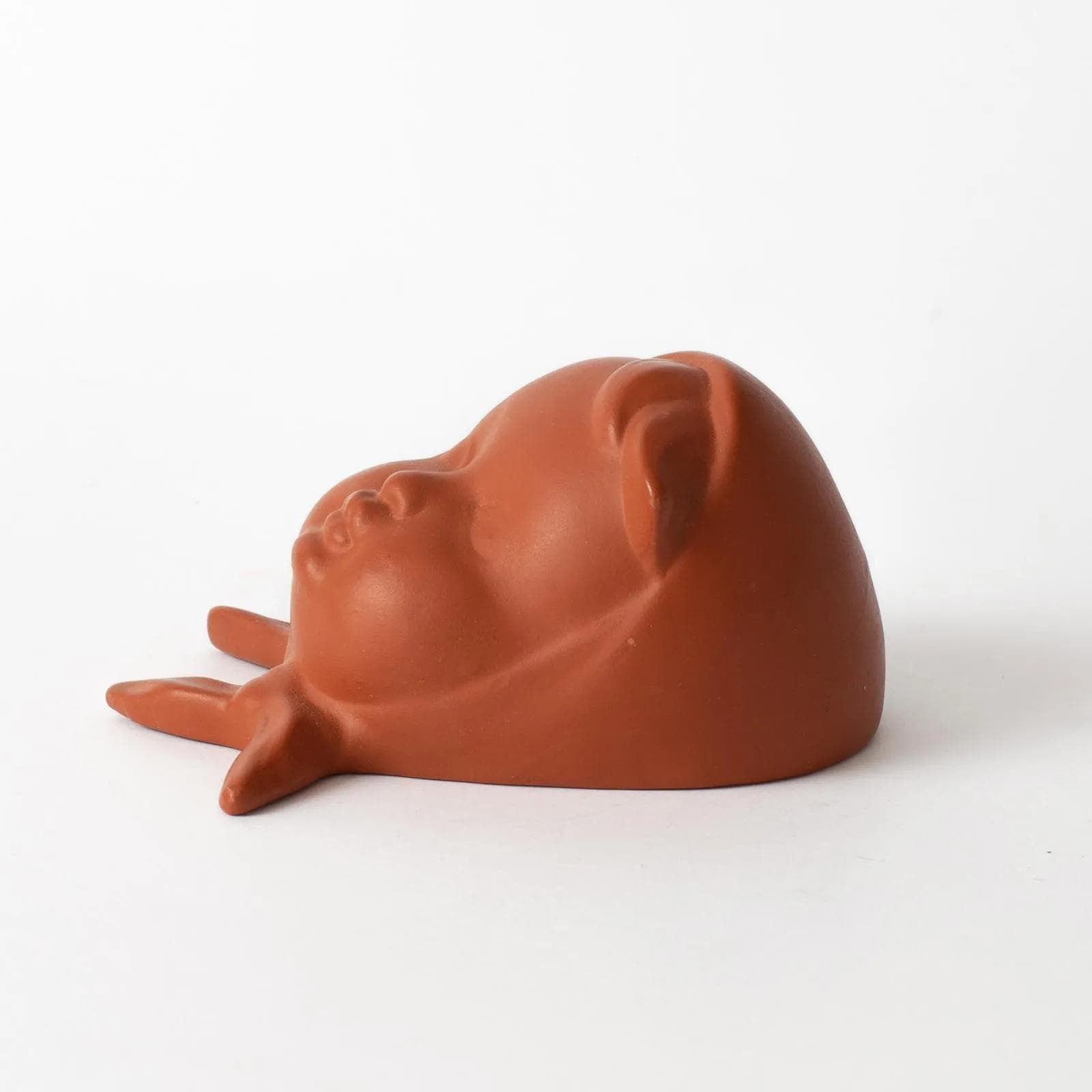 Para masek ściennych, czerwony, ceramika, Gmundner Keramik, Austria, lata 50. - 164889