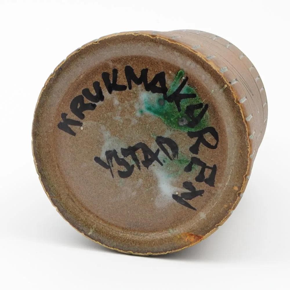 Wazon Krukmakaren Ystad, brązowy, ceramika, Szwecja, lata 50. - 164867