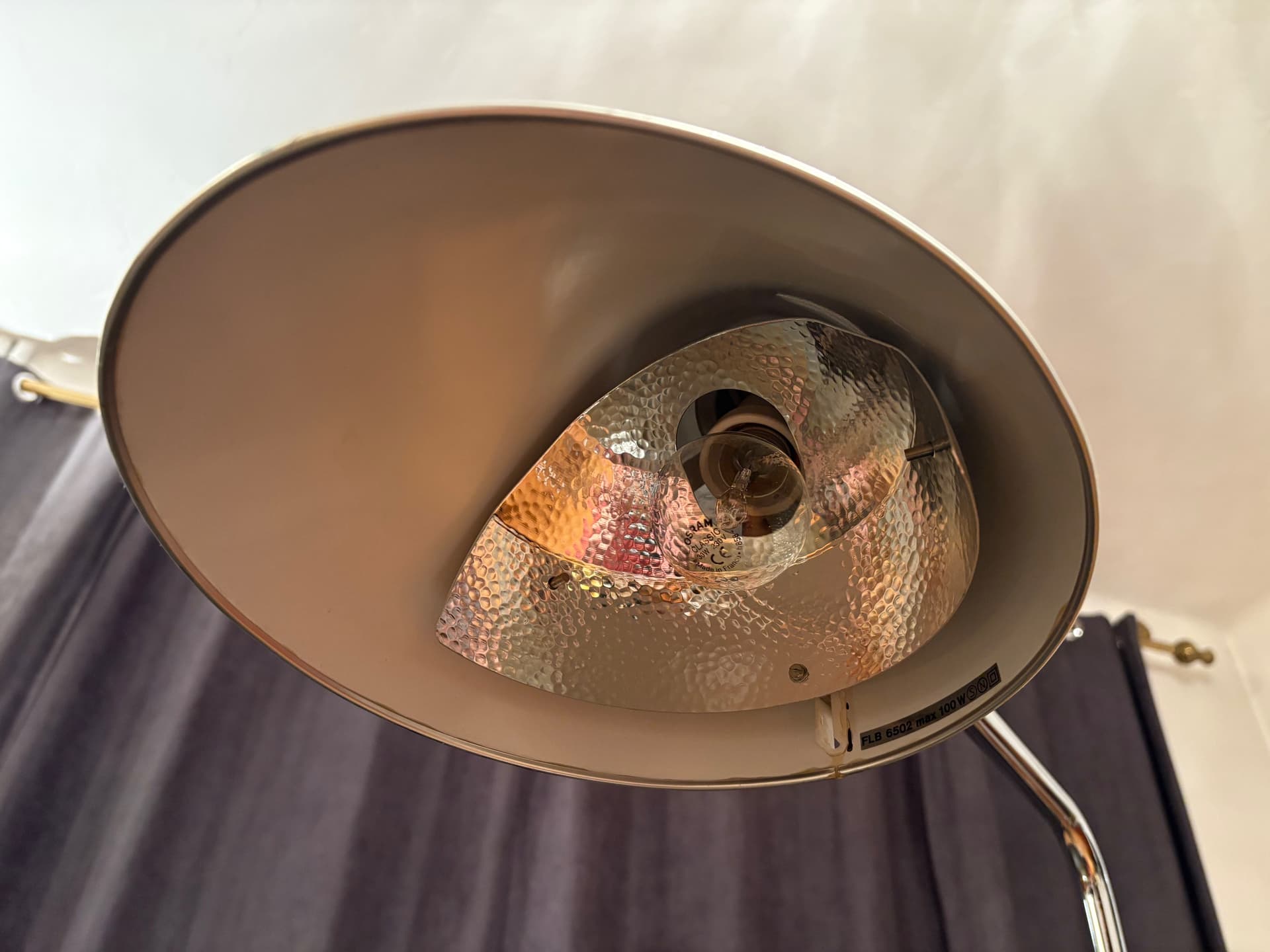 Para lamp Delux, brązowy, aluminium, stal chromowana, proj. S. Björklund, L. Gustafsson, Szwecja, lata 70. - 164492