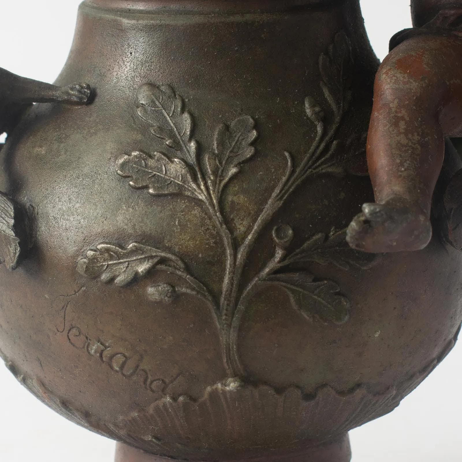 Wazon, brązowy, metal, proj. E. Ferrand, Francja, początek XX w. - 164776