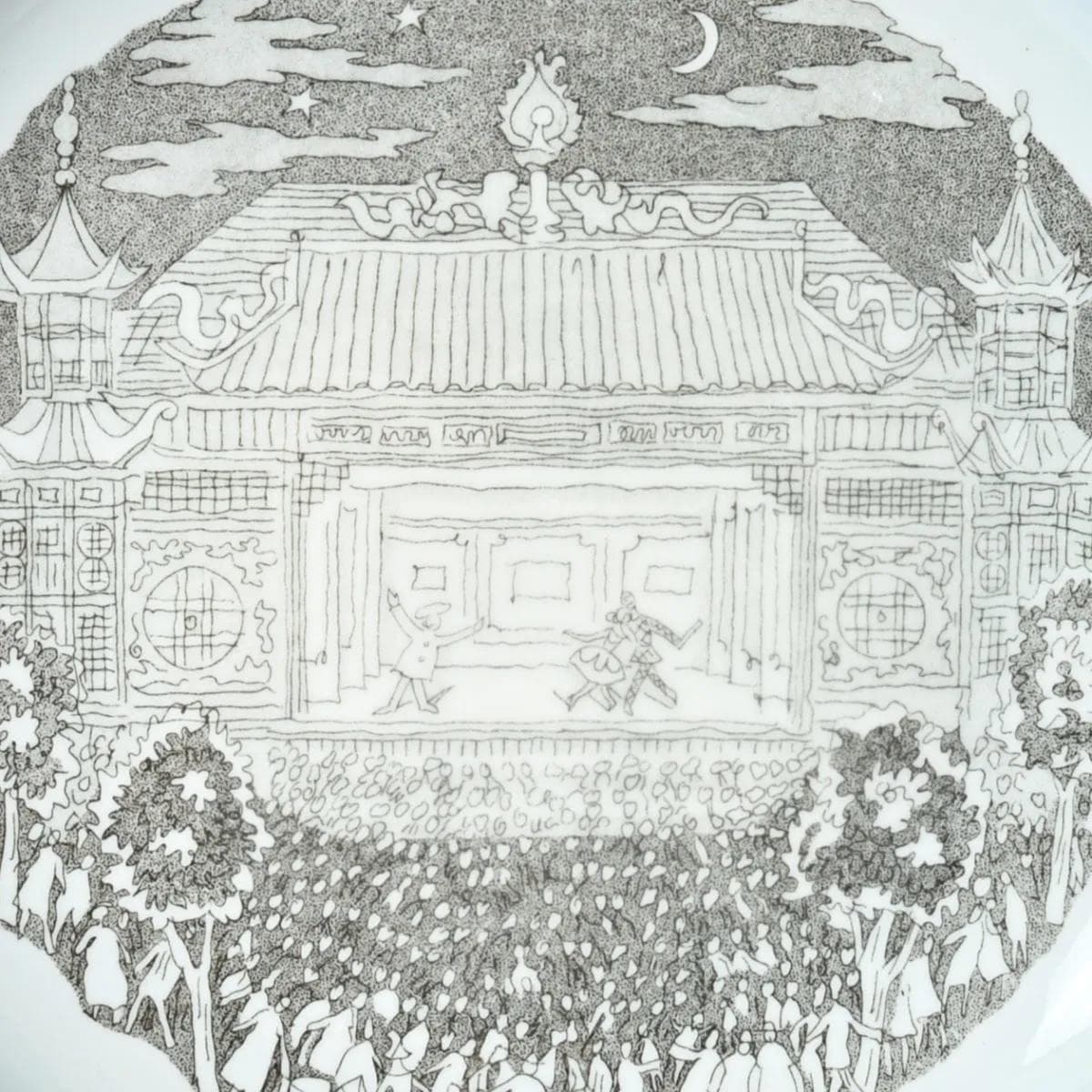 Talerz dekoracyjny, ivory white, porcelana, Bing & Grondahl, Dania, lata 60. - 164679