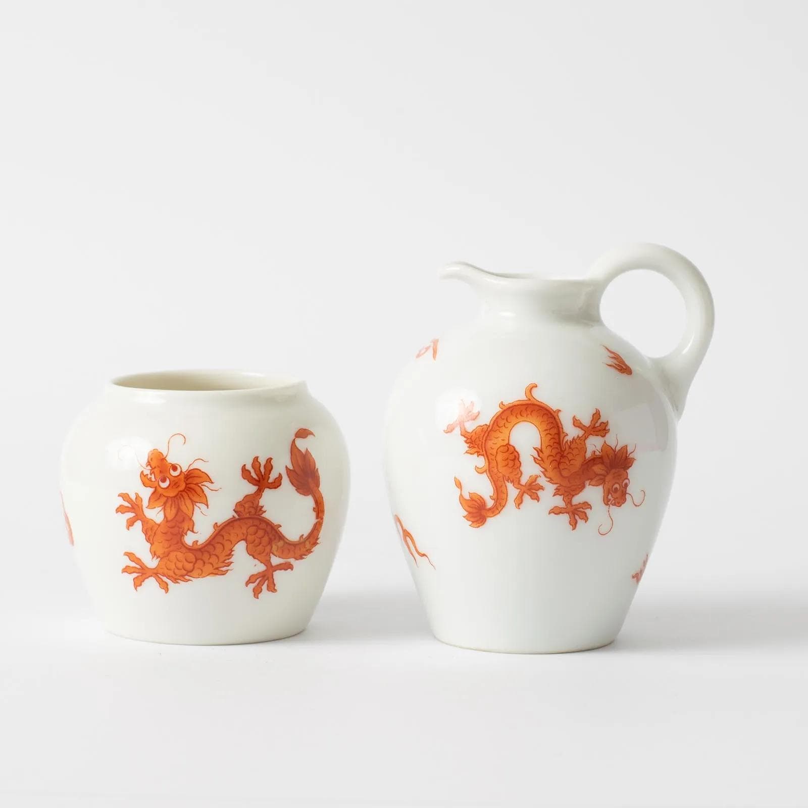 Zestaw do przypraw, biały czerwony, porcelana srebro, Thomas, Niemcy, lata 30. - 164662