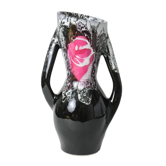 Wazon Vallauris, multikolor, ceramika, Francja, lata 60. - WYMIARY