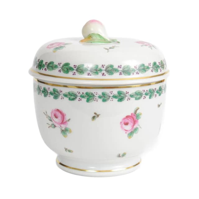 Bomboniera, kość słoniowa, porcelana, Richard Ginori, Włochy, lata 70. - WYMIARY