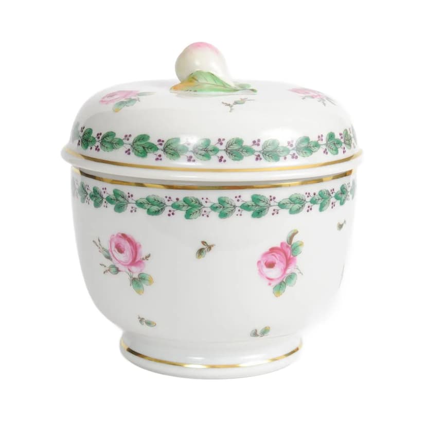 Bomboniera, kość słoniowa, porcelana, Richard Ginori, Włochy, lata 70.