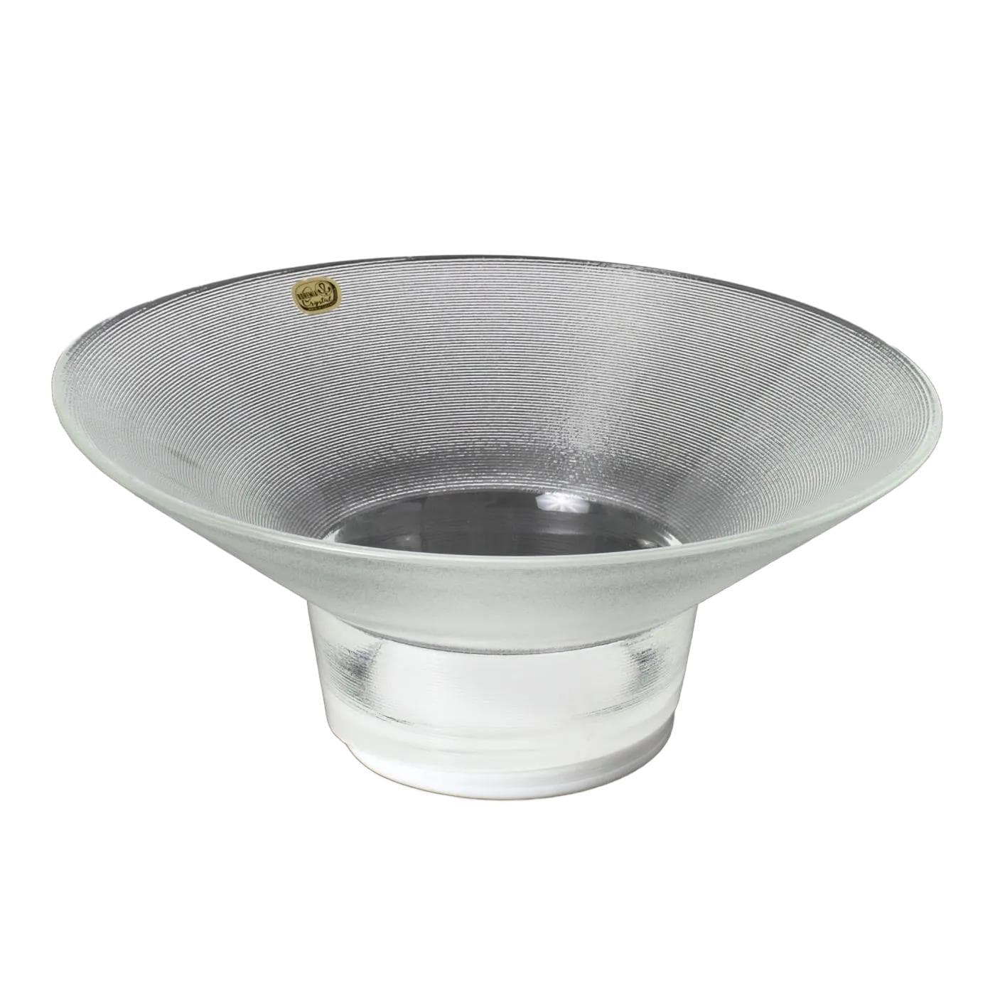 Bowl, grey glass, by J. Suhajek, Crystalex Novy Bor, Czechoslovakia, 1980s.