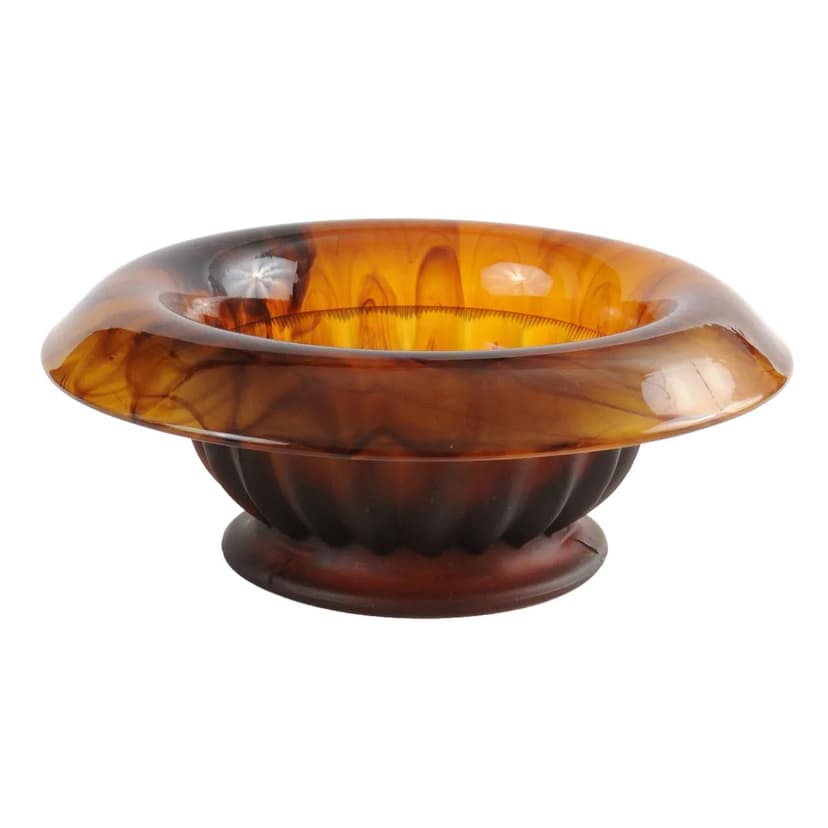 Misa Art déco, żółty, szkło, Davidson, Wielka Brytania, lata 30.