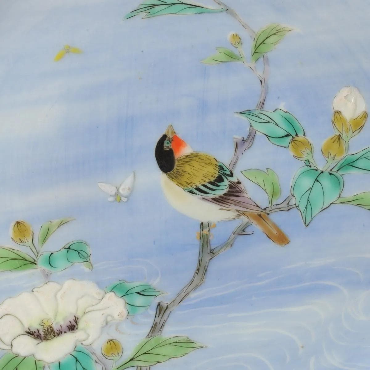 Talerz dekoracyjny, gradient niebieski, porcelana, aut. H. Fukagawa, Koransha, Japonia, XIX w. - 164566