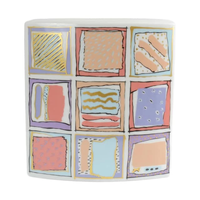 Vase, white porcelain, by D. Hafner, Rosenthal, Germany, 1980s. - DIMENSION