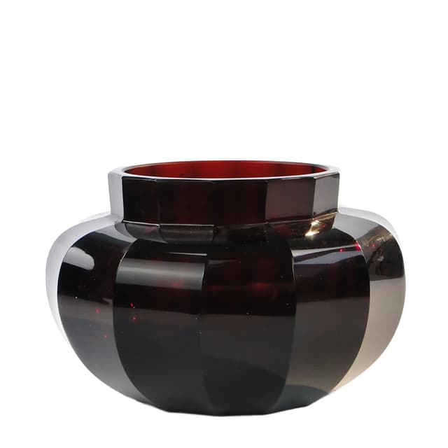 Wazon rubinowy, kryształ, proj. J. Hoffmann, Austria, lata 30. - WYMIARY