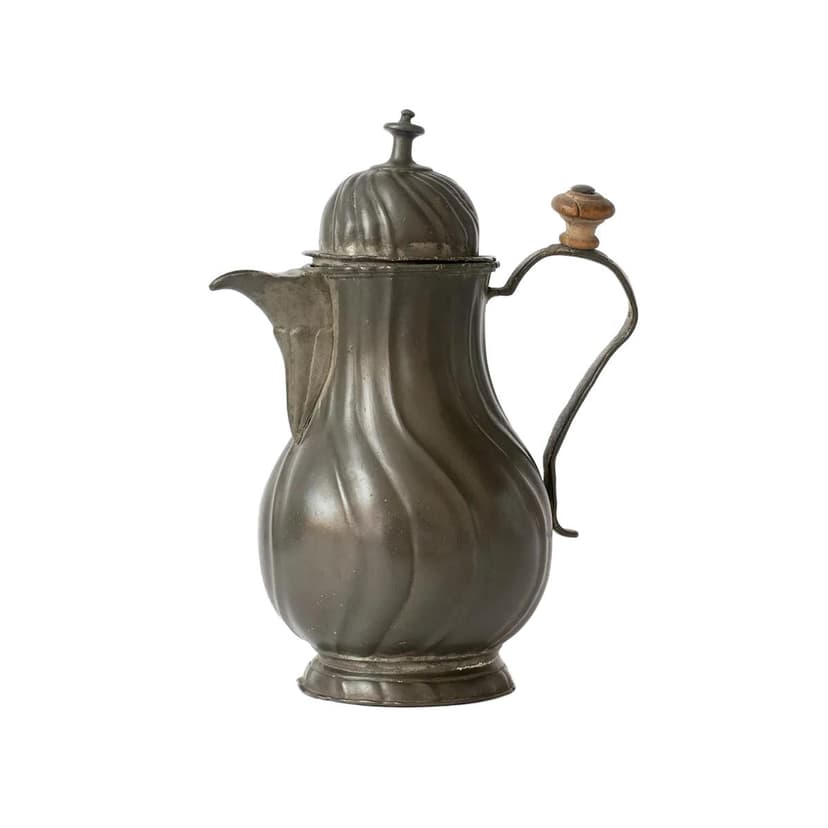 Coffee pot, Rococo, grey pewter, Germany, 18th c.