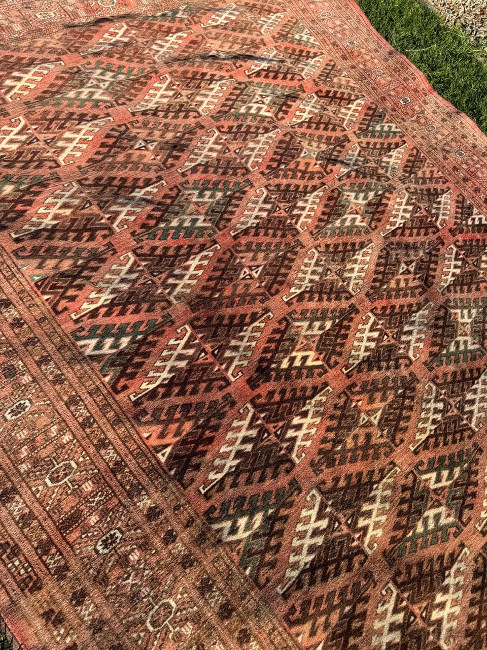 Dywan Turkmen, multikolor, wełna, Afganistan, lata 50. - 164961