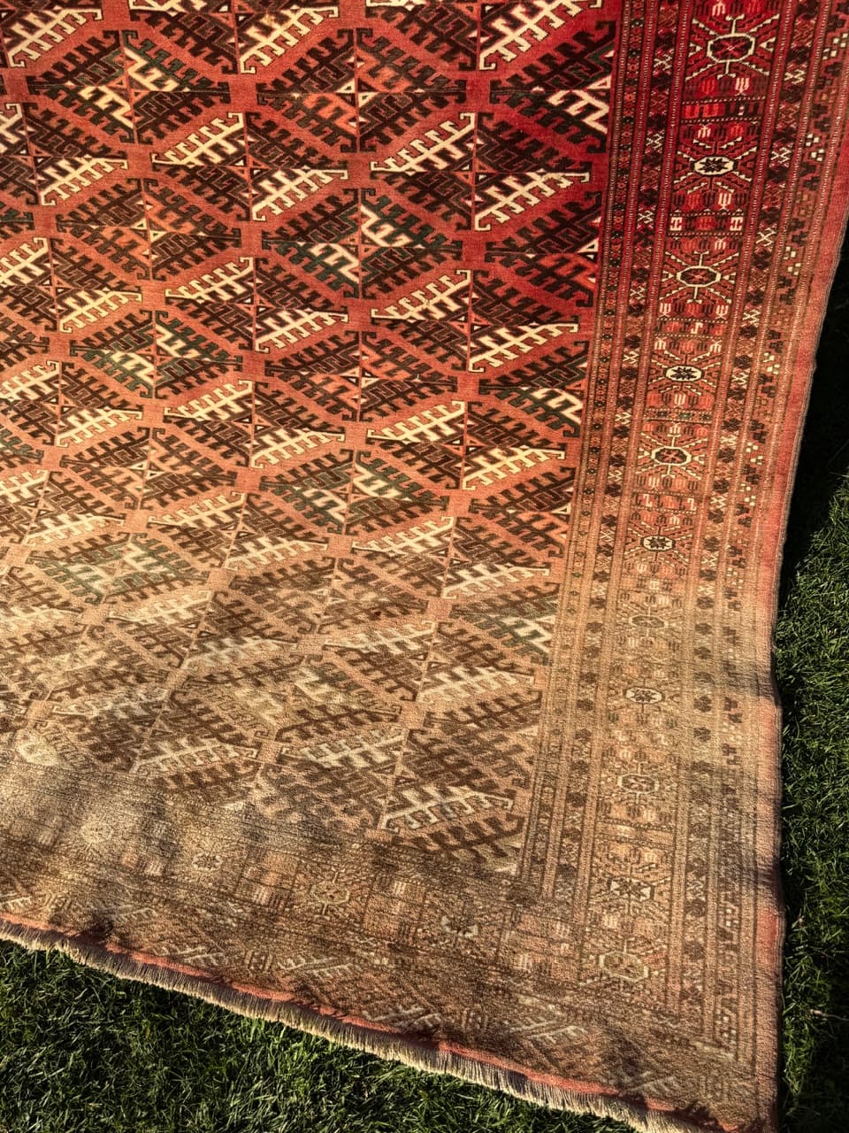 Dywan Turkmen, multikolor, wełna, Afganistan, lata 50. - 164948