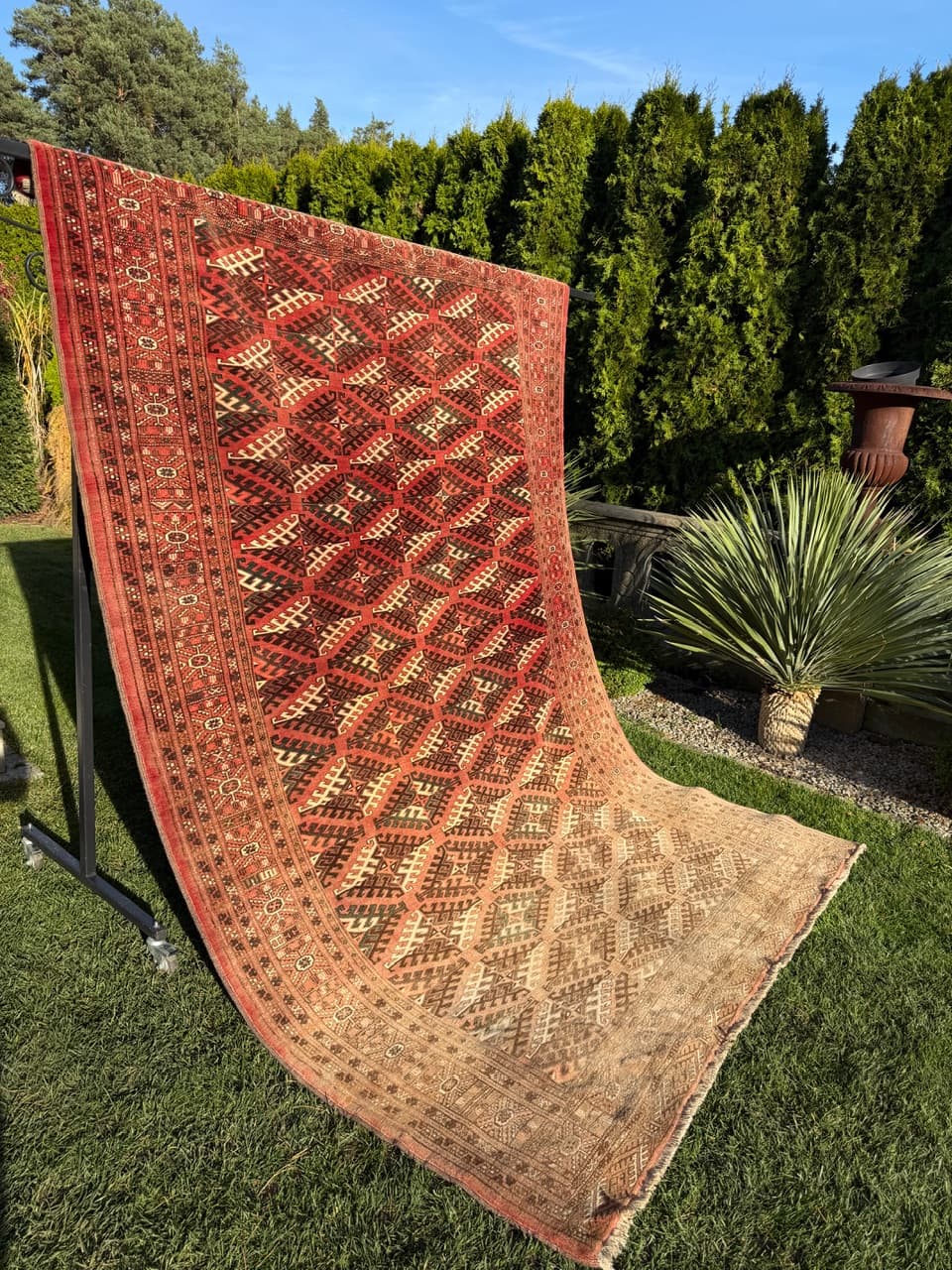 Dywan Turkmen, multikolor, wełna, Afganistan, lata 50. - 164950