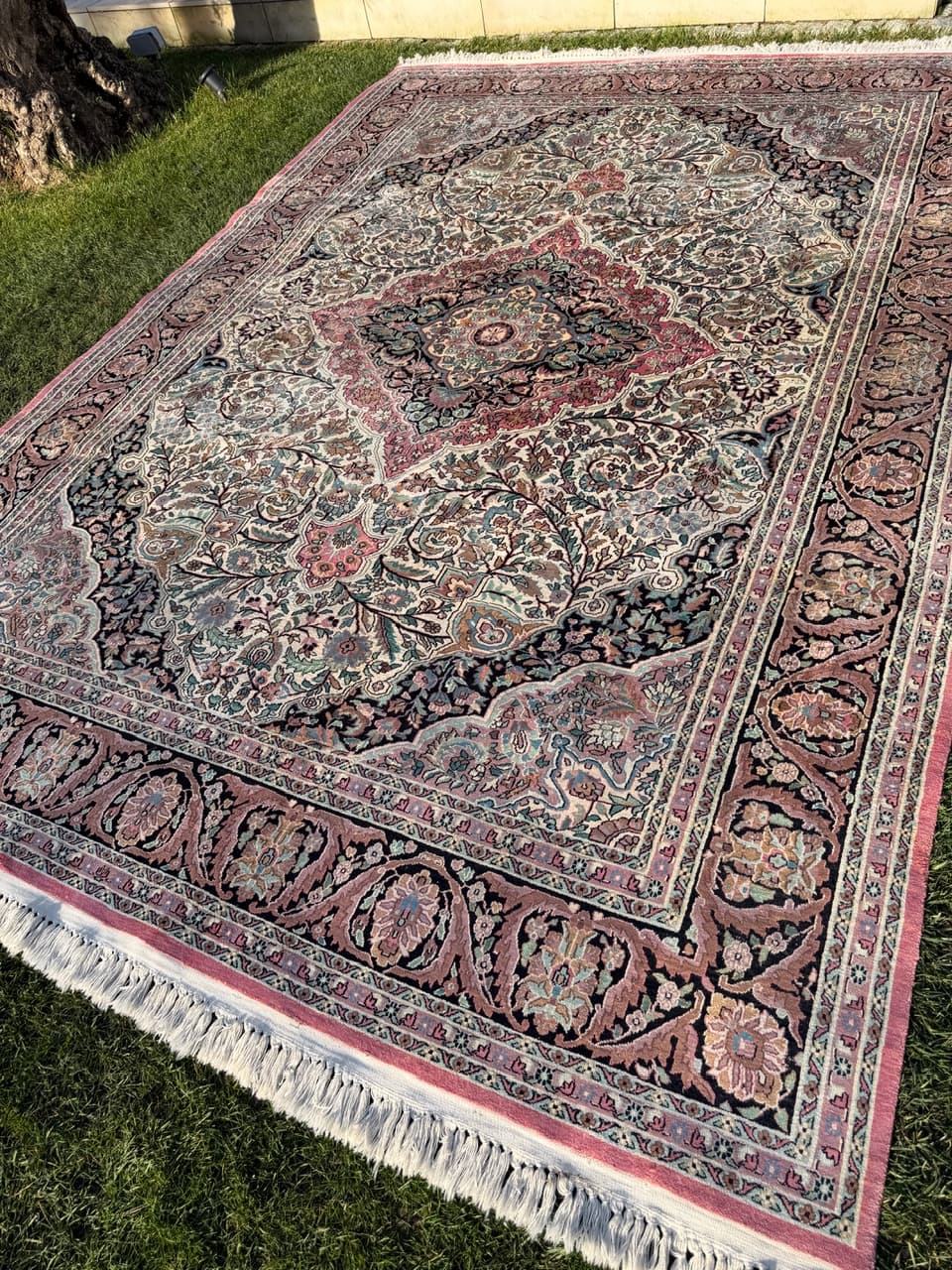 Dywan Ghoum/Qom, beżowy, jedwab, Iran - 164996