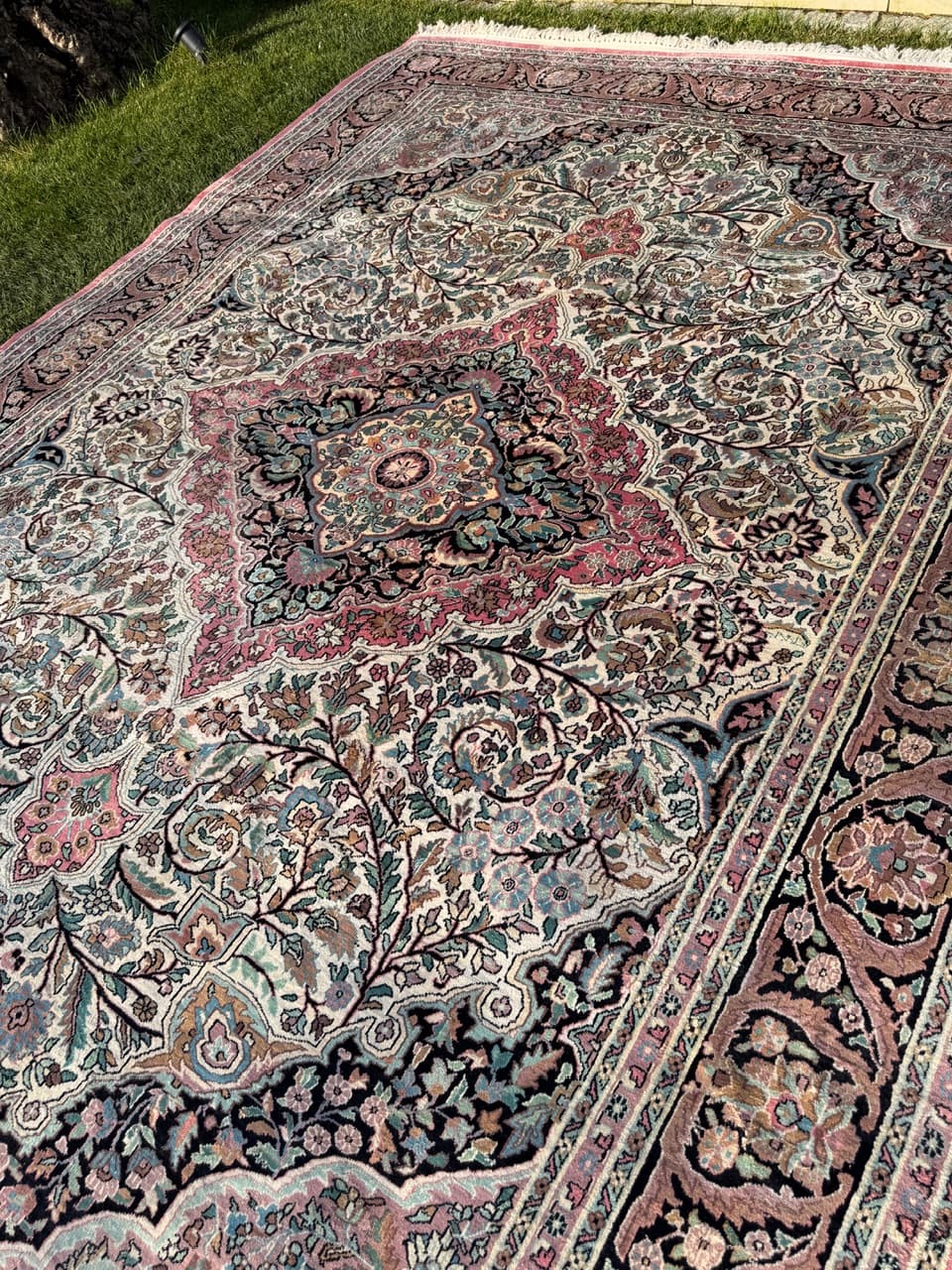 Dywan Ghoum/Qom, beżowy, jedwab, Iran - 164997