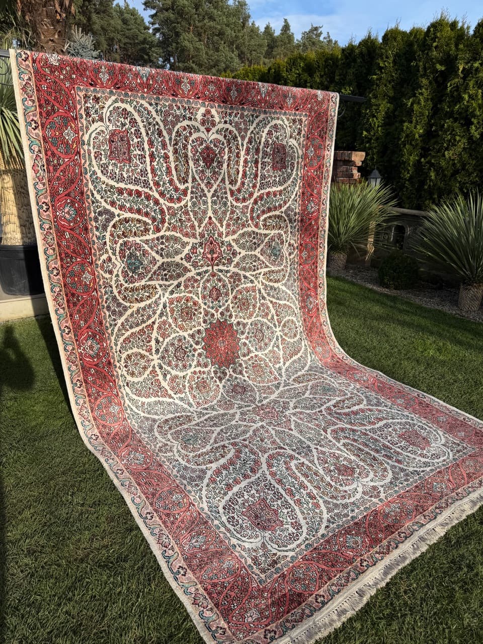 Dywan Ghoum, kość słoniowa, jedwab, Indie - 166850