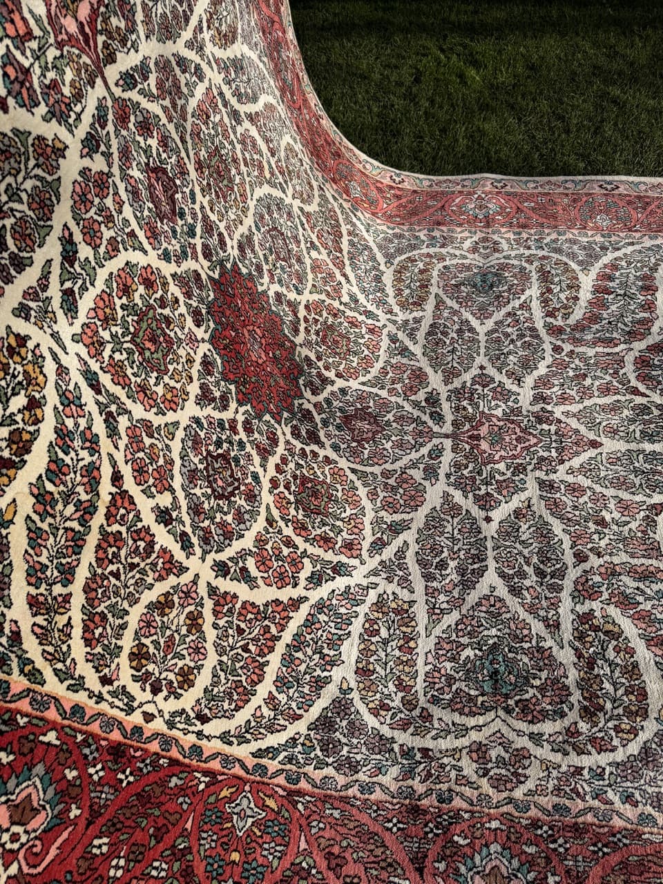 Dywan Ghoum, kość słoniowa, jedwab, Indie - 166851