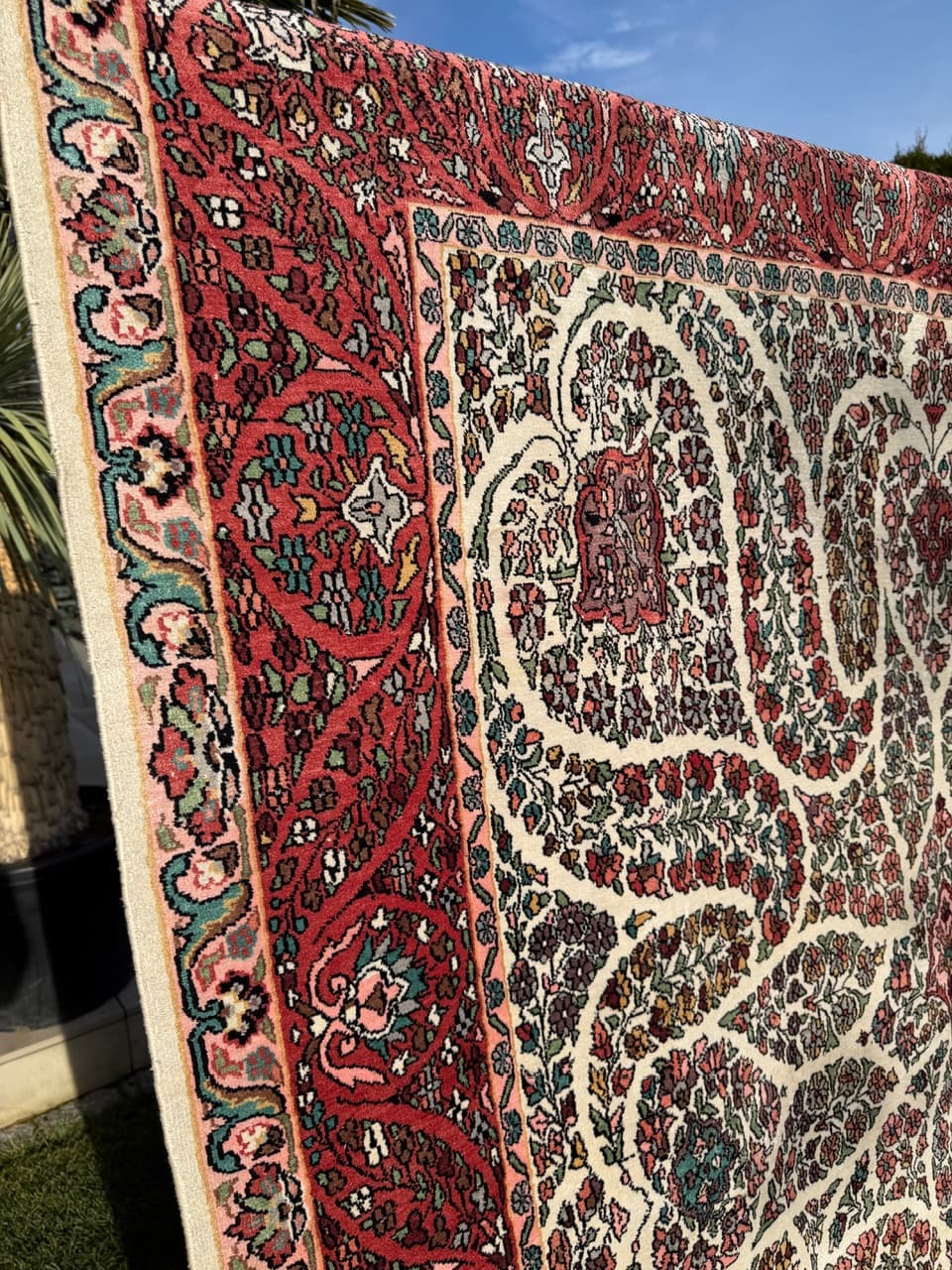 Dywan Ghoum, kość słoniowa, jedwab, Indie - 166849