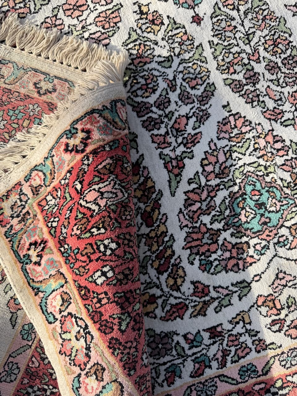 Dywan Ghoum, kość słoniowa, jedwab, Indie - 166855