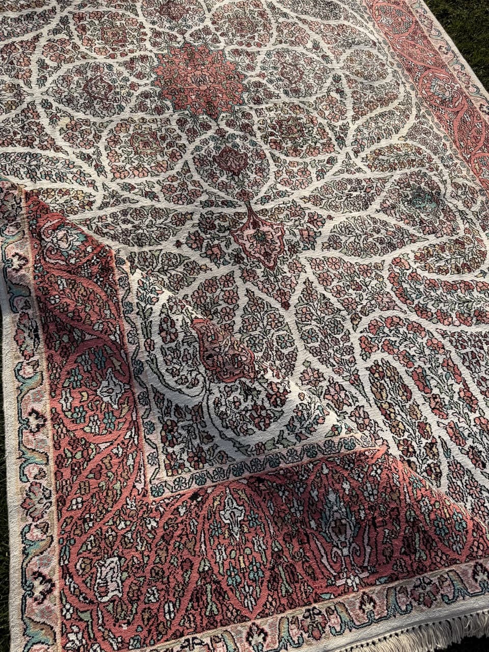 Dywan Ghoum, kość słoniowa, jedwab, Indie - 166858