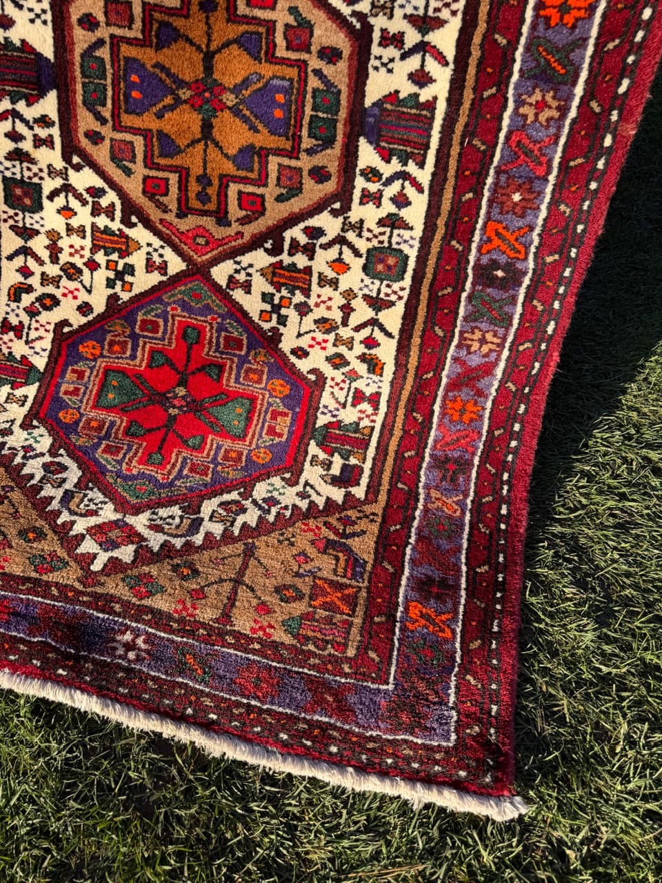 Dywan perski Hamadan, multikolor, wełna, Iran, lata 90. - 166863