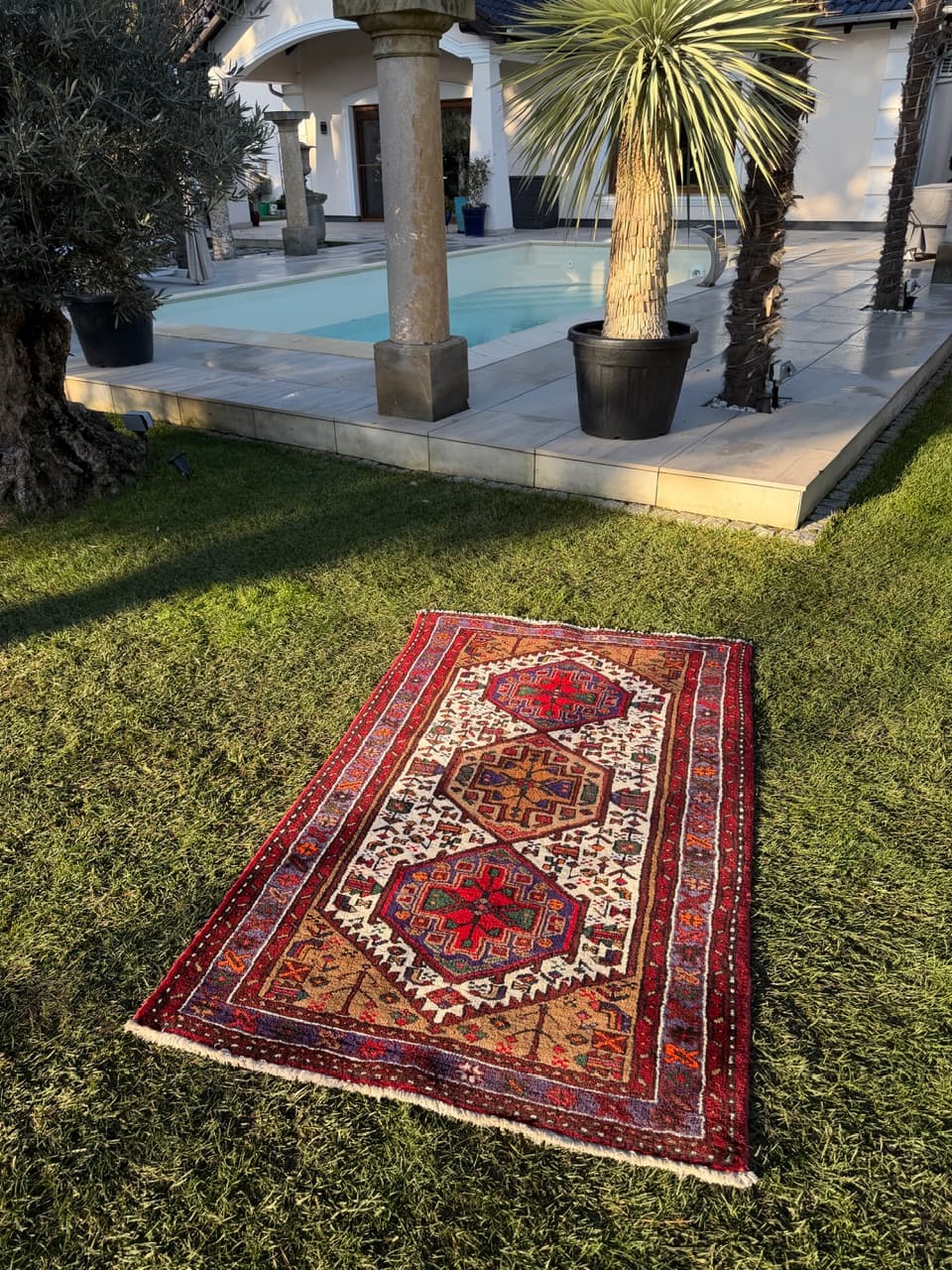 Dywan perski Hamadan, multikolor, wełna, Iran, lata 90. - 166867