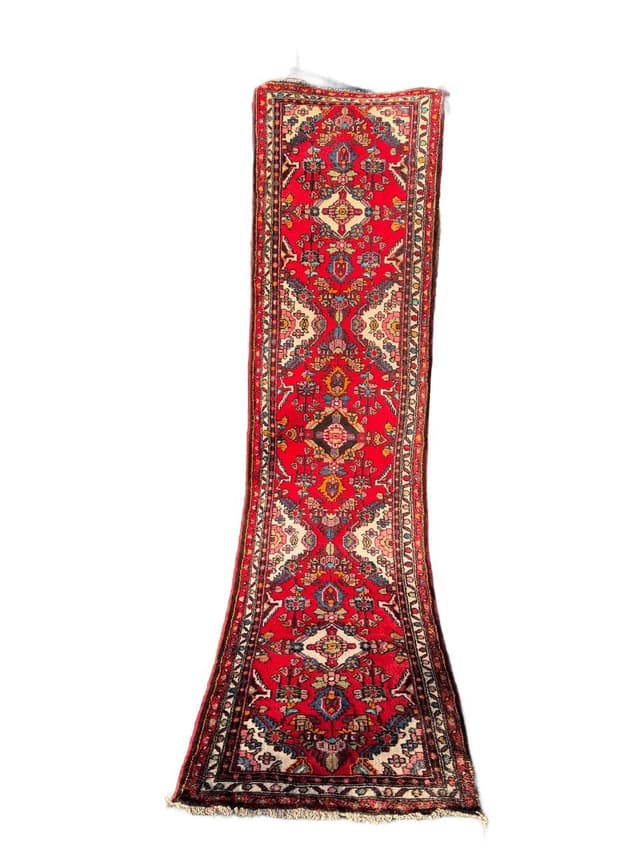 Runner Hamadan, multicolor wool, Iran, 1920s. - DIMENSION