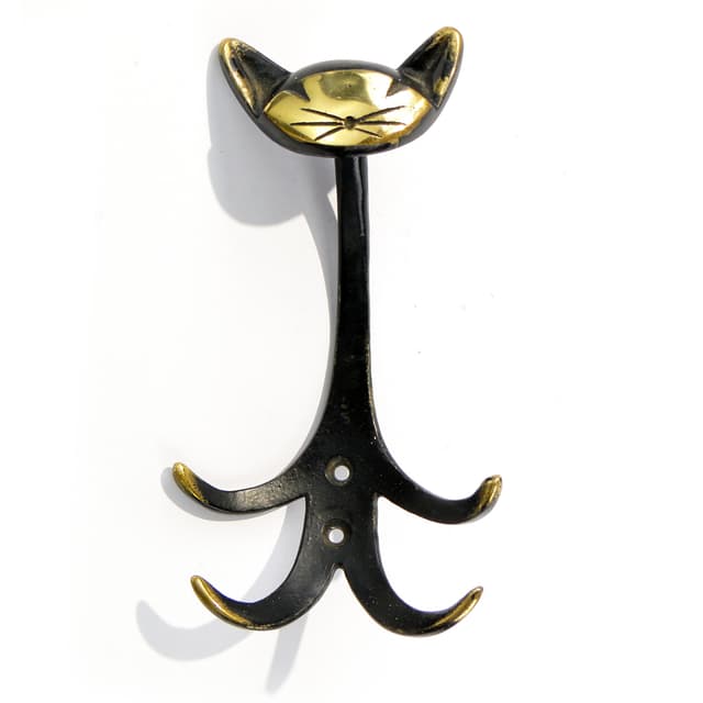 Wieszak w kształcie kotka, W. Bosse, Wiedeń lata 40. - WYMIARY