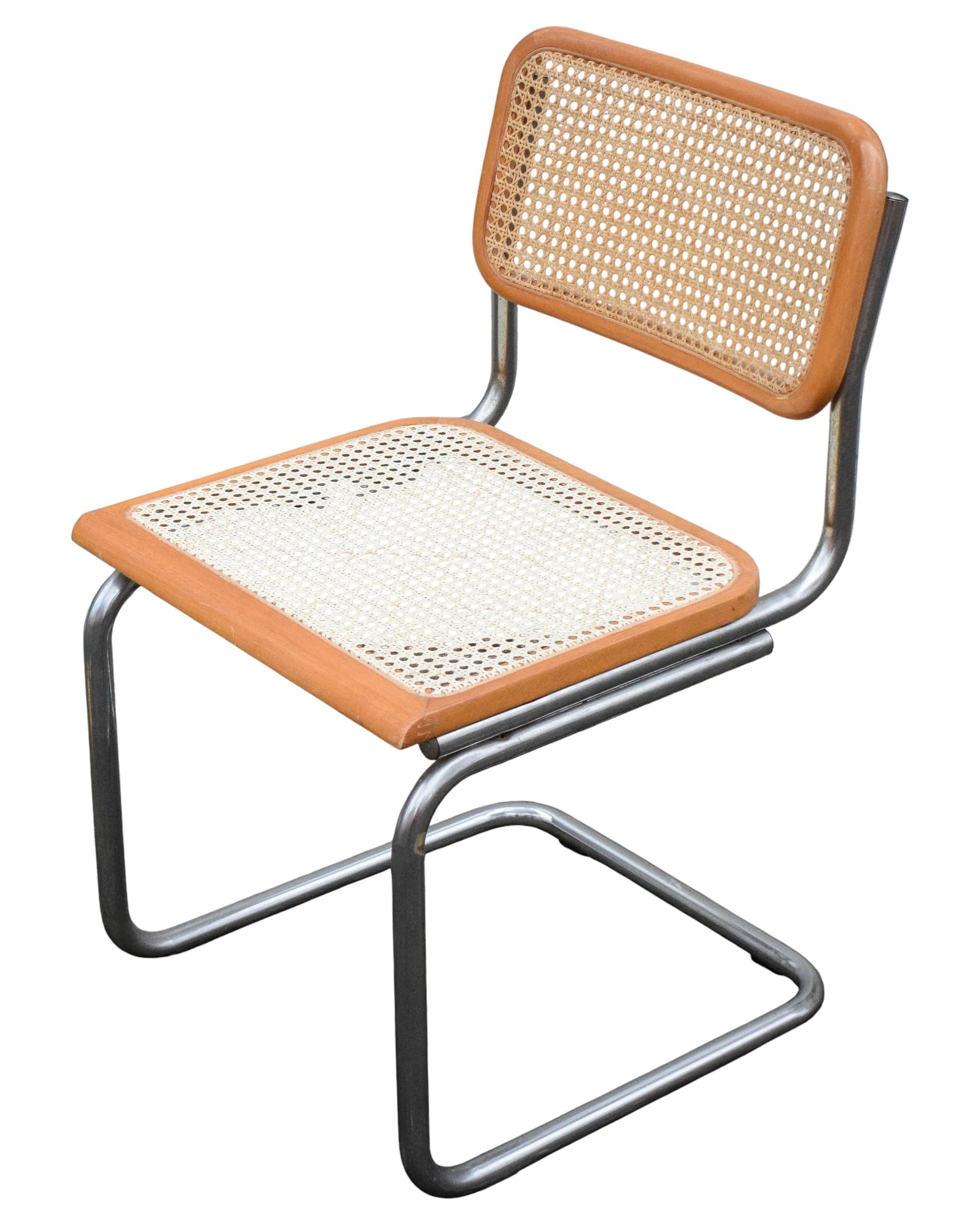 Komplet czterech krzeseł rattanowych wg projektu Cesca Marcela Breuera, Włochy, lata 80. - 166989