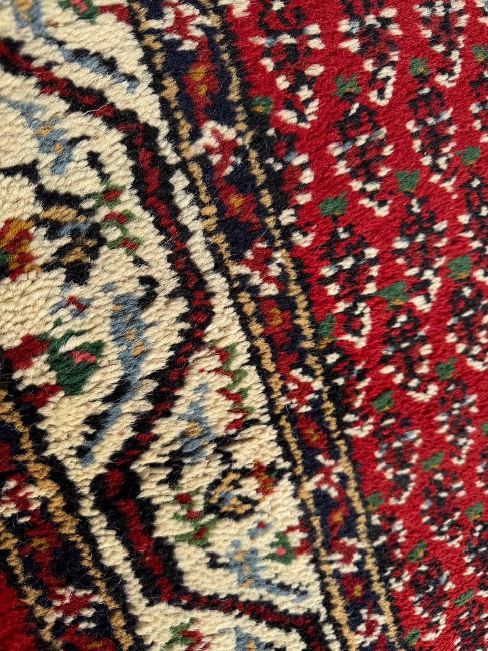 Runner Indo Mir, red wool, India - 167053