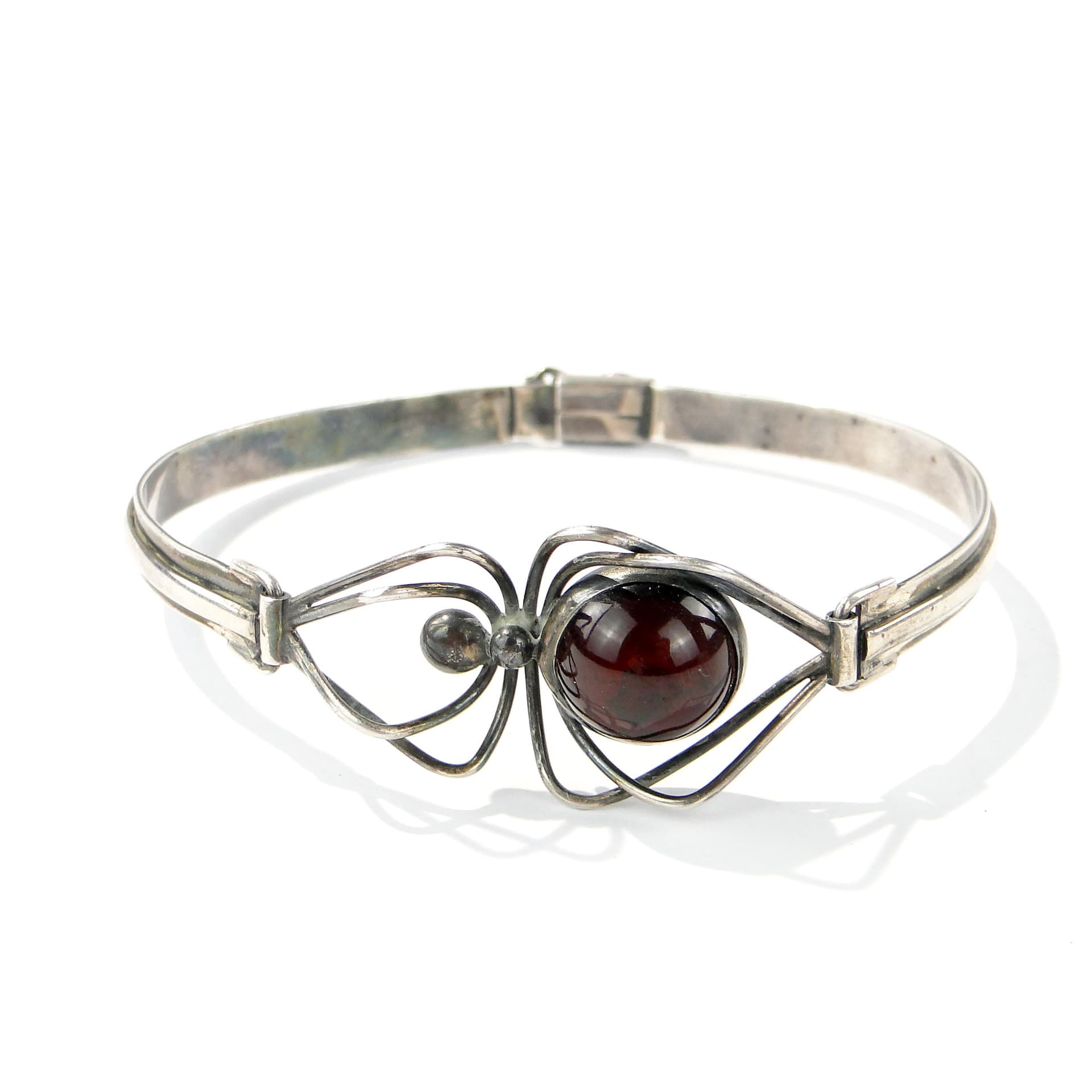 Srebrna bransoletka z pająkiem