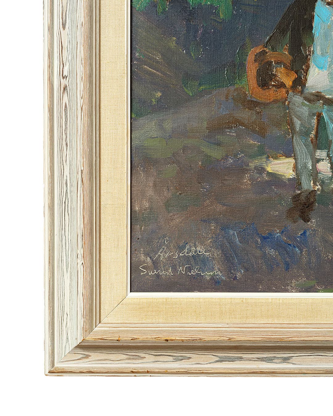 Obraz przedstawiający scenę z życia codziennego na Bornholmie, autor : Svend Nielsen. - 167212